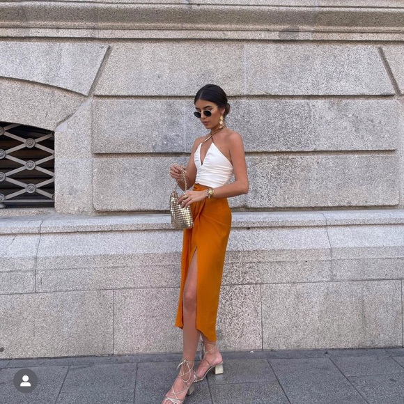 Zara ruched midi skirt - Picture 5 of 12